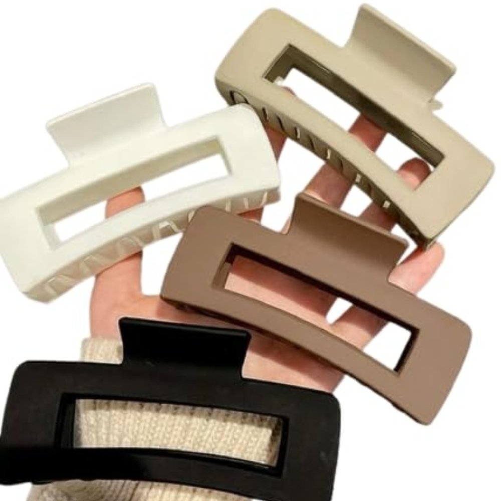 Amazon 4 pcs Hair Clips, Large Hair Claw Clips for Women